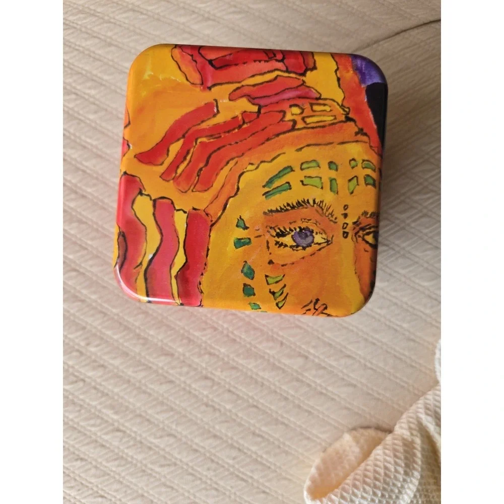 New, Jerry Garcia  'Ritual Moon'Tie TIN Unique Collectible Item, blue Pattern